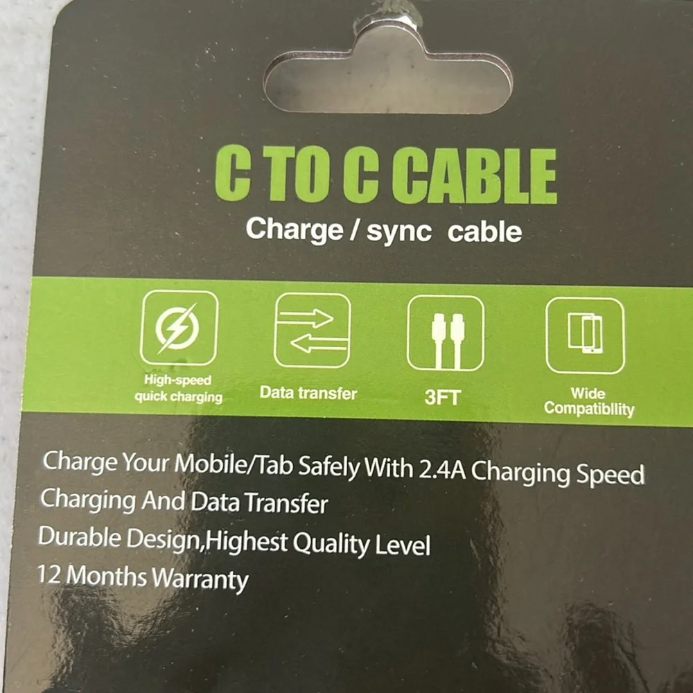 Red USB-C to USB-C Fast Charging Cable